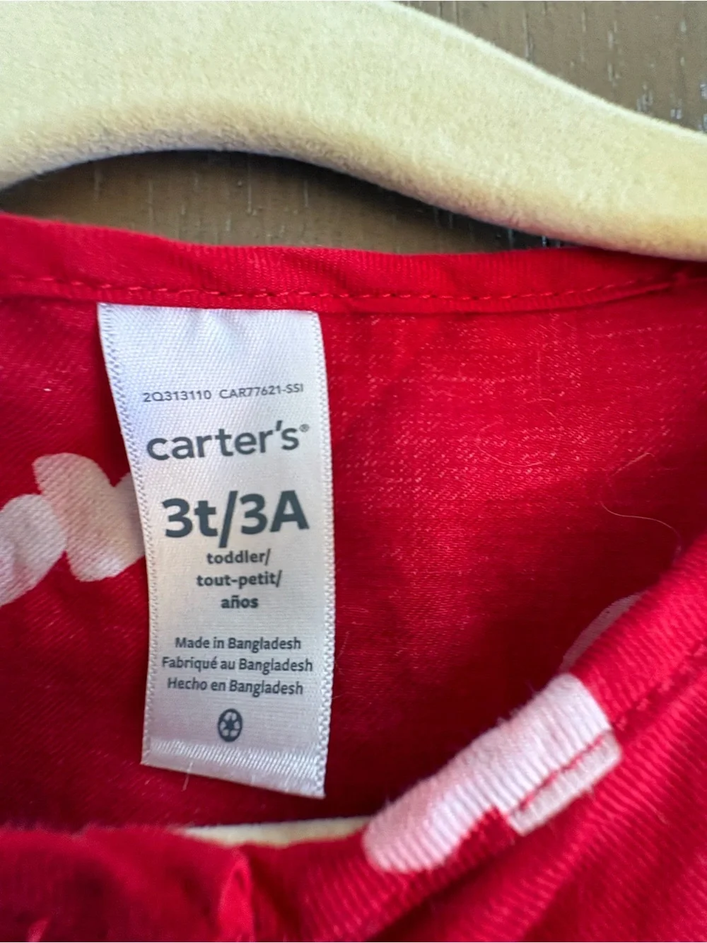 Carter's Red Button-Front Peplum Top with White Heart Print